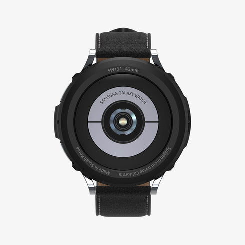 ACS06394 - Galaxy Watch 6 Classic (47mm) Case Liquid Air in matte black showing the front